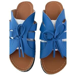 New Women Cute BlueFront Bow Slide on slipper Size 41 (US 10)